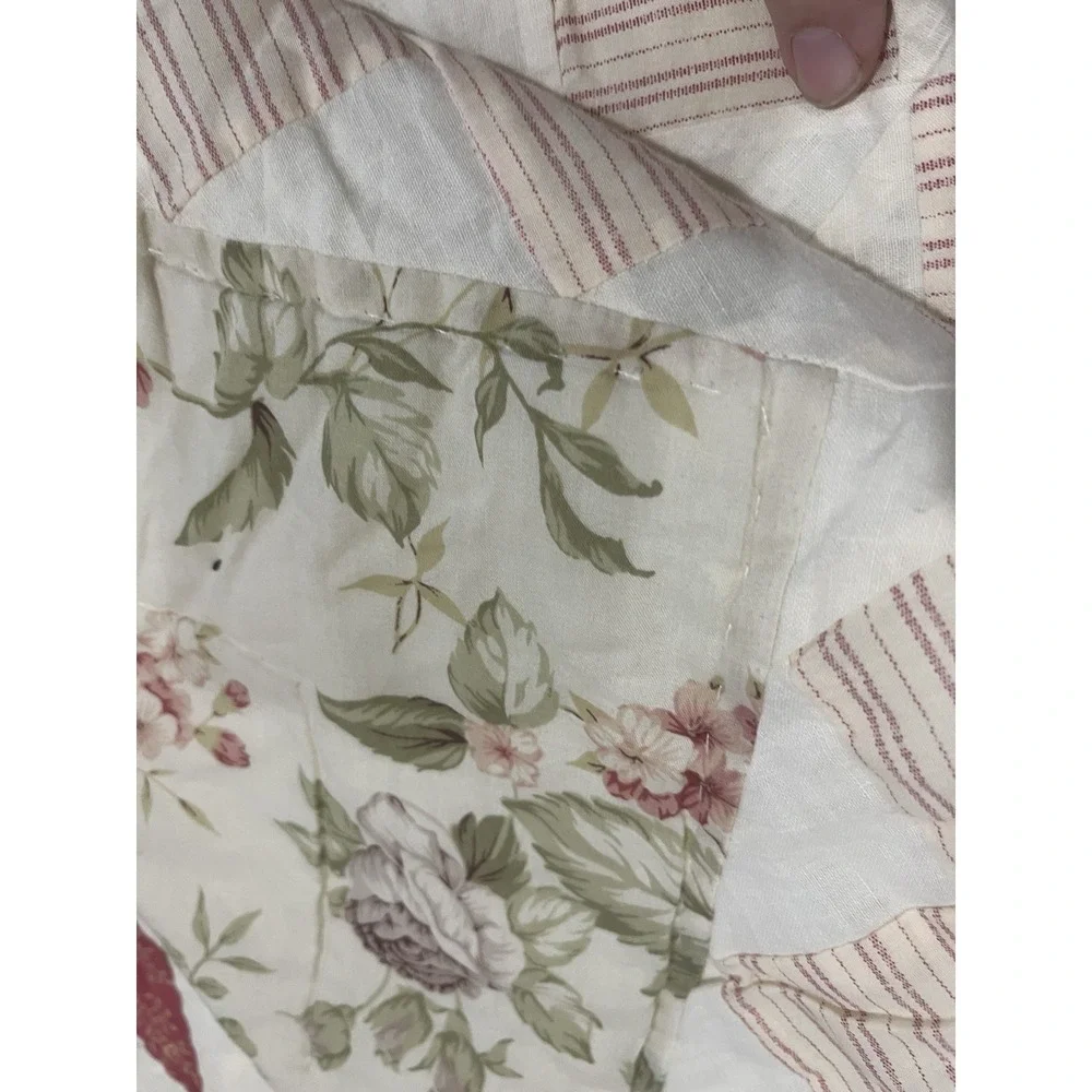 Vtg Handmade Quilt Tulip Floral Block Pattern 84x84